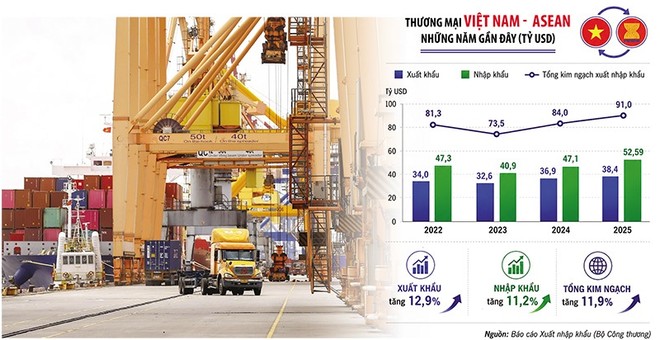 Việt Nam - ASEAN có dư địa lớn thúc đẩy tăng trưởng thương mại song phương. Ảnh: Đức Thanh 