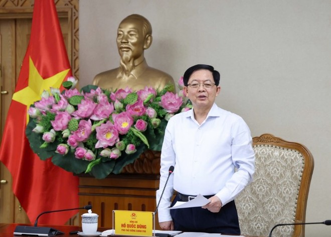 Phó Thủ tướng Hồ Quốc Dũng chủ trì cuộc họp về việc triển khai nhiệm vụ sơ kết thực hiện Nghị quyết số 18-NQ/TW và định hướng sửa đổi Luật Đất đai - Ảnh: VGP.