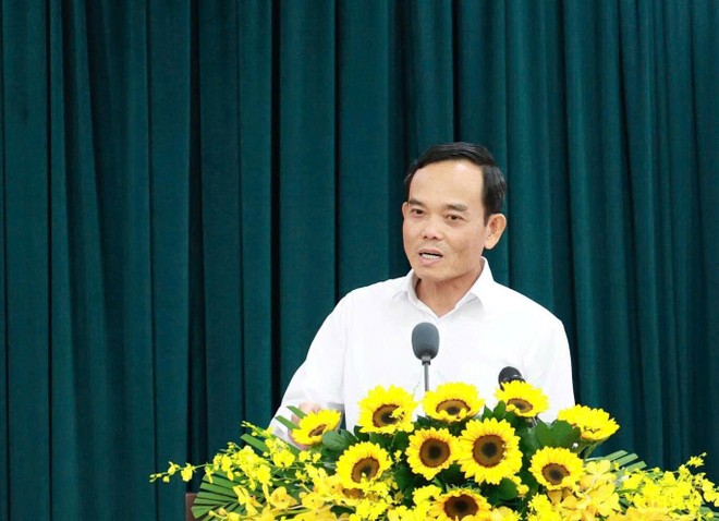 Bí thư Thành ủy TP.HCM Trần Lưu Quang phát biểu tại Hội nghị. 
