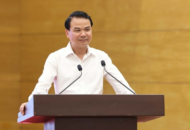 Bộ trưởng, Chủ nhiệm Văn phòng Chính phủ Đặng Xuân Phong, Người phát ngôn của Chính phủ, chủ trì họp báo thường kỳ Chính phủ tháng 5/2026.