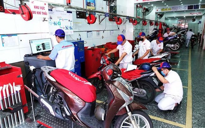 Hà Nội chuẩn bị mạng lưới kiểm định khí thải xe máy 