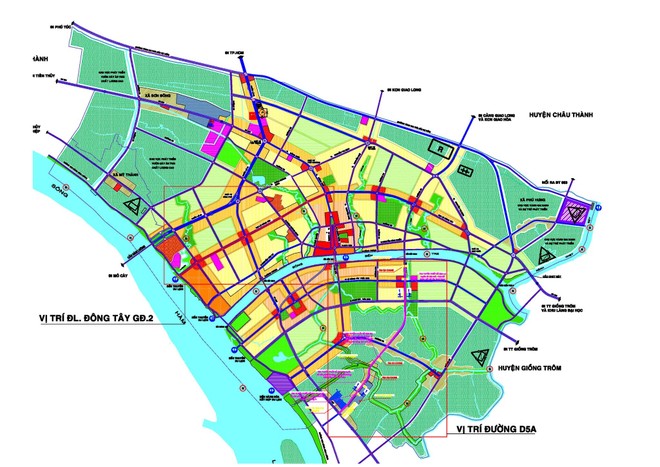 Vị trí Đại lộ Đông Tây (giai đoạn 2).