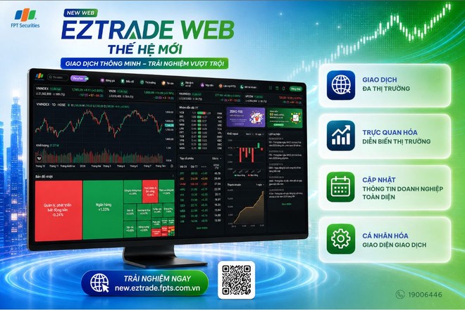 EzTrade Web thế hệ mới được FPTS phát triển theo hướng tối ưu thao tác giao dịch, nâng cao khả năng theo dõi thị trường và mở rộng tính năng cá nhân hóa.