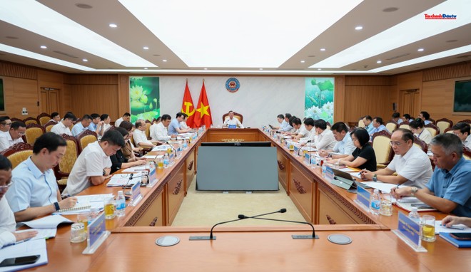 Quang cảnh buổi giao ban.