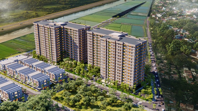 Phối cảnh Dự án Nhà ở xã hội trung tâm thành phố Đồng Hới, tỉnh Quảng Trị.