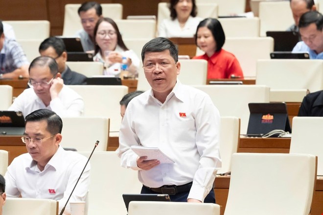 Đại biểu Tạ Văn Hạ tham gia thảo luận - Ảnh: QH.