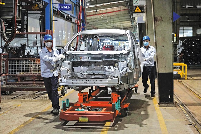 Các tập đoàn toàn cầu tiếp tục duy trì và mở rộng quy mô hoạt động tại Việt Nam. Trong ảnh: Nhà máy lắp ráp ô tô của Ford Việt Nam. Ảnh: Đức Thanh 