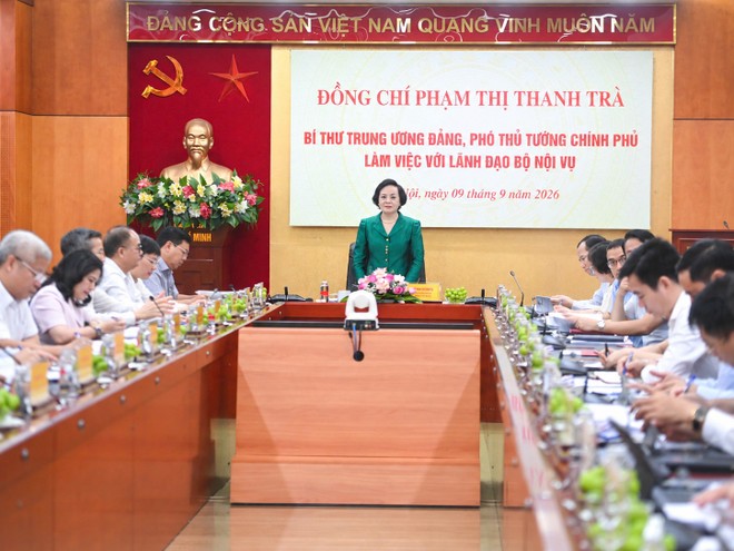 Phó Thủ tướng Phạm Thị Thanh Trà yêu cầu Bộ Nội vụ tập trung toàn lực cho những tháng cuối năm, hoàn thành đầy đủ nhiệm vụ được giao. Ảnh: Hải Long