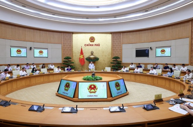 Thủ tướng chủ trì phiên họp Chính phủ về 12 dự án luật, nghị quyết quan trọng dự kiến trình Quốc hội - Ảnh: chinhphu.vn
