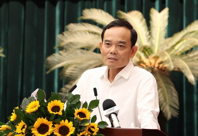 Bí thư Thành ủy TP.HCM Trần Lưu Quang phát biểu chỉ đại tại Hội nghị. Ảnh: TT