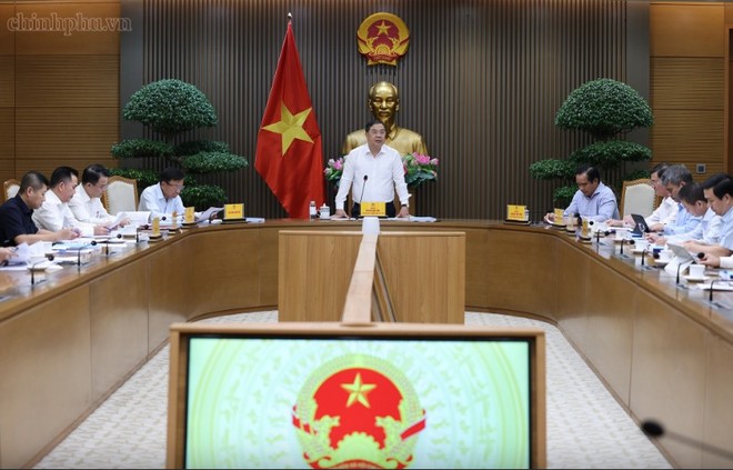 Phó Thủ tướng Thường trực Phạm Gia Túc chủ trì họp về tháo gỡ vướng mắc thanh toán một số dự án BT tại Khu đô thị mới Thủ Thiêm (TPHCM) - Ảnh: chinhphu.vn.