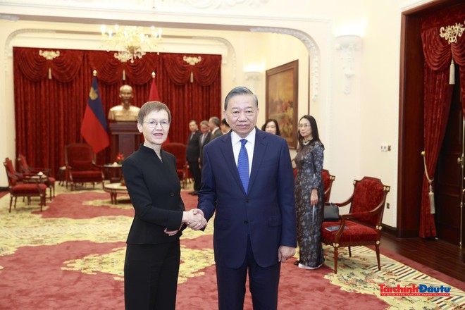 Tổng Bí thư, Chủ tịch nước Tô Lâm tiếp Thủ tướng Công quốc Liechtenstein.