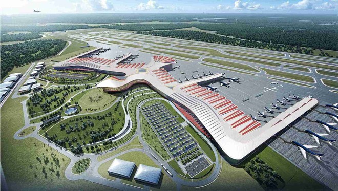 Phối cảnh sân bay Quốc tế Phú Quốc, lấy cảm hứng từ hình tượng Phượng Hoàng. (Ảnh: Hoà Phát)
