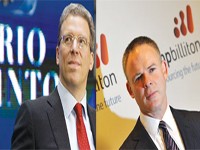 CEO của BHPbiliton Marius Kloppers và CEO của RIO Tinto Tom Albanese