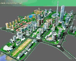 Phối cảnh tổng thể Khu đô thị mới Tây Hồ Tây
