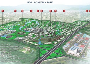 Khu công nghệ cao Hòa Lạc mới giải phóng được 58% mặt bằng