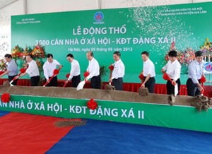 Nhà xã hội Đặng Xá II sẽ được bàn giao dịp Tết Giáp Ngọ 2014