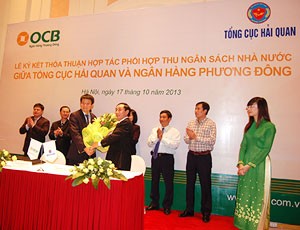 OCB phối hợp với Tổng cục Hải quan thu ngân sách nhà nước