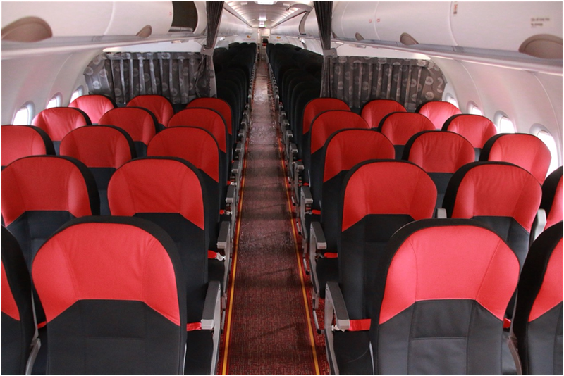  Tàu bay A321neo của Vietjet có thiết kế thông thoáng với ghế da êm ái, sàn lót thảm cao cấp, các dãy ghế đầu được dành riêng để phục vụ khách hàng Skyboss