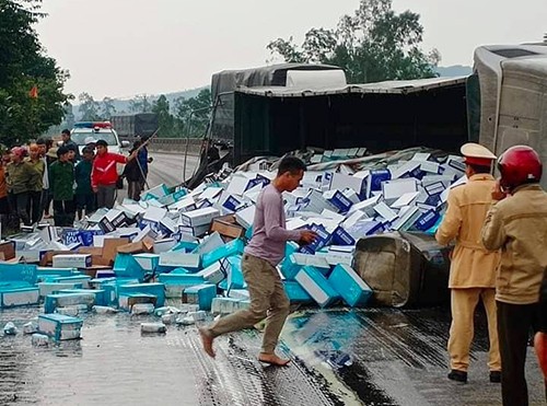 Hiện trường vụ tai nạn. Ảnh: T.H