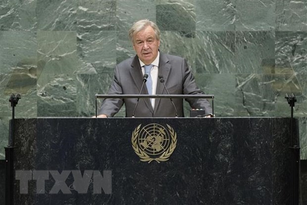 Tổng Thư ký Liên hợp quốc Antonito Guterres phát biểu tại phiên họp.