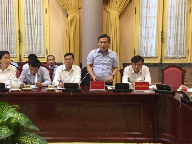 Thứ trưởng Bộ Kế hoạch và Đầu tư Vũ Đại Thắng giới thiệu những nội dung lớn của Luật PPP (Ảnh Mỹ An).