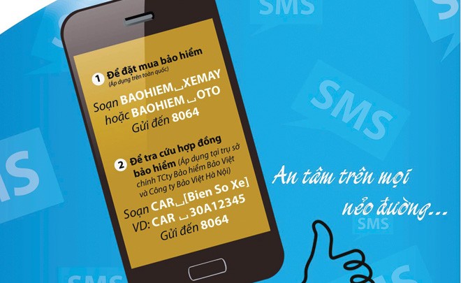 Bảo hiểm Bảo Việt vừa ra mắt chức năng SMS cho bảo hiểm xe máy, ô tô                  