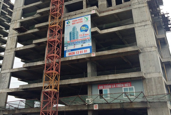 Dự án CT1 Vân Canh Tower đang xây nốt những tầng cuối