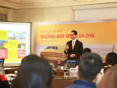 Ông George Berczely công bố việc DHL mở đường bay mới