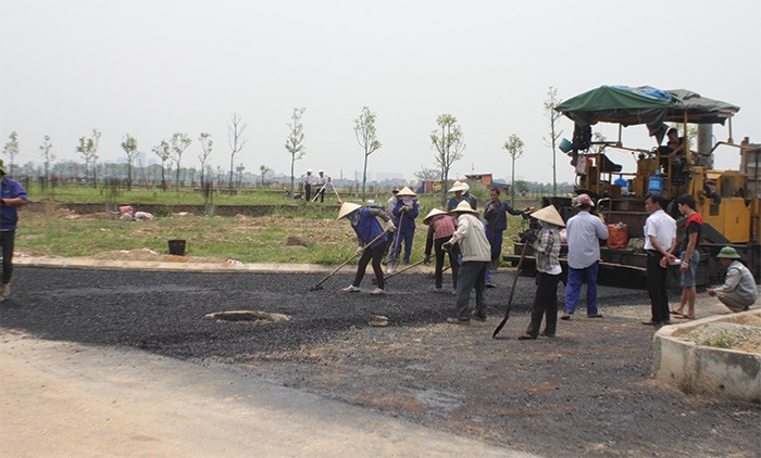 Thi công hạ tầng Dự án Nam An Khánh