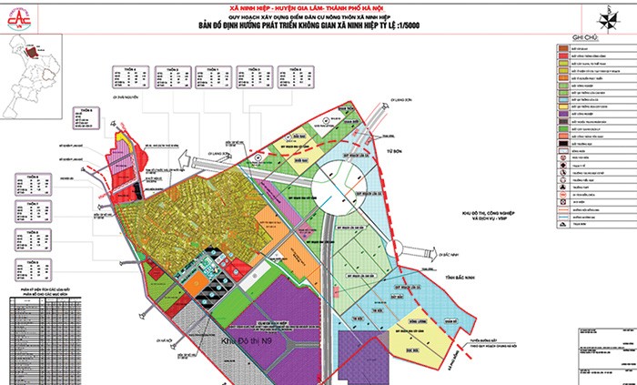 Phần diện tích xây dựng Dự án nhà ở thấp tầng Ninh Hiệp chồng lấn lên diện tích mà các hộ dân ở đây đang nhận thầu khoán