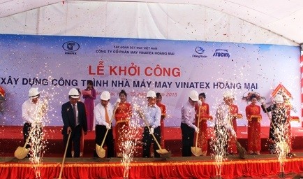 Nhà máy may Vinatex - Hoàng Mai có tổng mức đầu tư 127 tỷ đồng, 100% sản phẩm xuất khẩu sang Nhật Bản