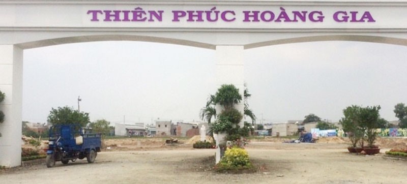 Dự án Thiên Phúc Hoàng Gia dù chưa có đầy đủ pháp lý vẫn rầm rộ mở bán. Ảnh: Gia Huy