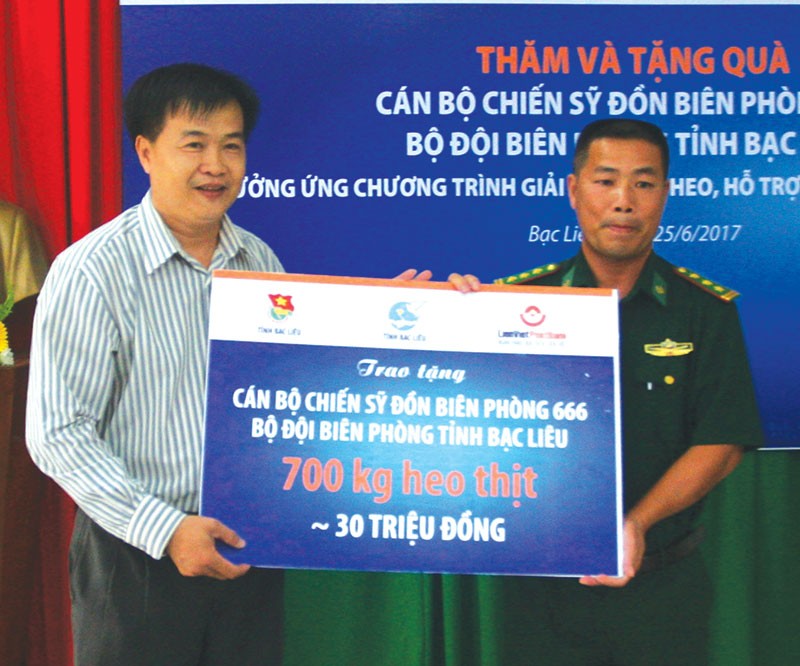 LienVietPostBank đã đến thăm và tặng quà Đồn Biên phòng Cái Cùng và các trung tâm bảo trợ xã hội tỉnh Bạc Liêu