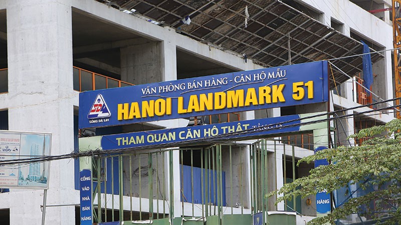 Dự án Hà Nội Landmark 51 được triển khai theo hình thức liên danh chủ đầu tư giữa Vinafor và Sông Đà 1.01. Ảnh: Dũng Minh 