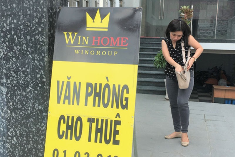 Tòa nhà Winhome tại đường Ung Văn Khiêm hoạt động đã lâu nhưng vẫn còn tỷ lệ trống lớn. Ảnh: Gia Huy