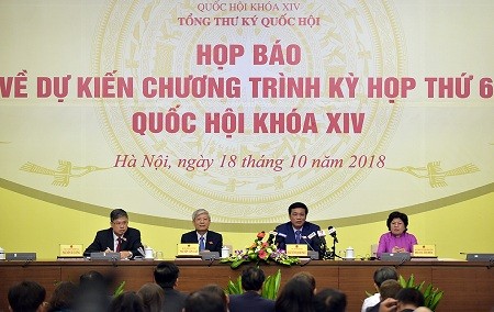 Theo thông tin từ buổi họp báo về dự kiến chương trình kỳ họp thứ 6, Quốc hội khoá XIV, tại kỳ họp này, Quốc hội sẽ tiến hành phê chuẩn Hiệp định CPTPP