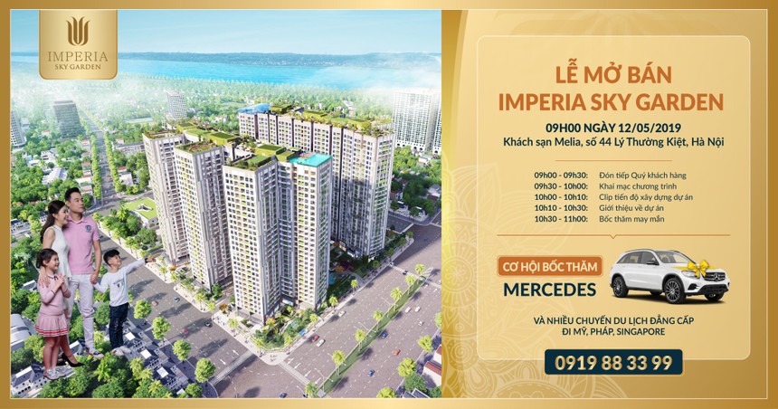 Khách mua nhà tại Imperia Sky Garden sẽ có cơ hội trúng thưởng xe Mercedes sang trọng