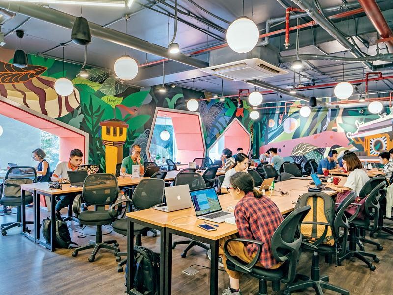 Mô hình co-working space mang đến nhiều trải nghiệm mới lạ cho nhân sự trẻ.