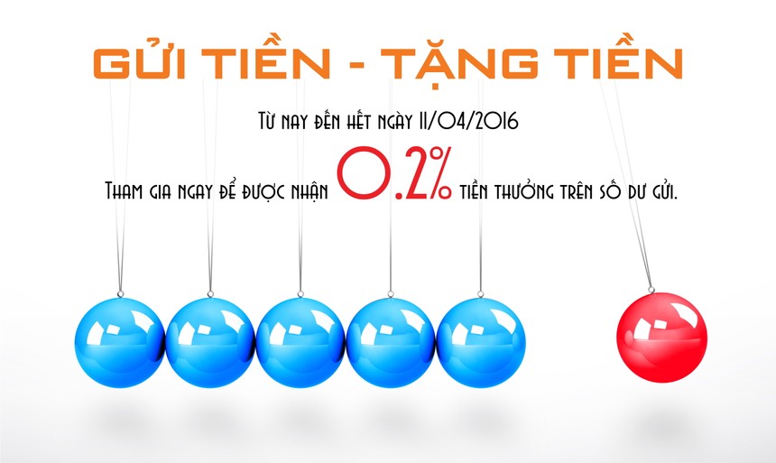 Sacombank tặng tiền cho khách hàng gửi tiết kiệm