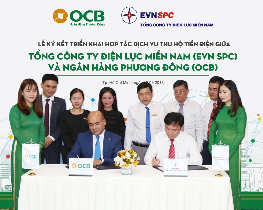 OCB bắt tay EVN SPC thu hộ tiền điện cho hơn 6 triệu khách hàng