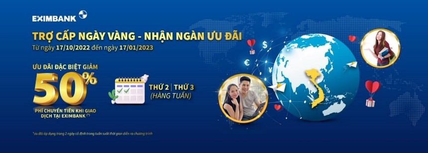 Eximbank triển khai chương trình khuyến mại “Trợ cấp ngày vàng – Nhận ngàn ưu đãi”