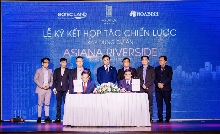 Xây dựng Hòa Bình (HBC) ký hợp tác chiến lược với Gotec Land xây dựng dự án Asiana Riverside