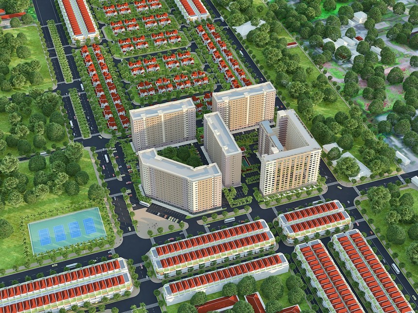 Green Town Bình Tân sở hữu vị trí 4 mặt tiền được thuộc cụm khu đô thị Vĩnh Lộc.