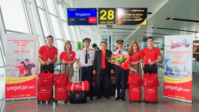 Vietjet khai trương đường bay Hà Nội - Singapore