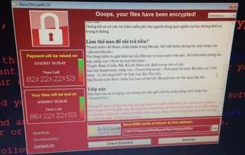 Mã độc WannaCry có thể bùng phát mạnh ở Việt Nam hôm nay