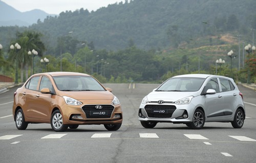 Grand i10 mới, xe có cả hatchback và sedan.