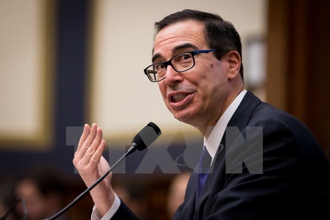 Bộ trưởng Tài chính Mỹ Steven Mnuchin. (Nguồn: THX/TTXVN)