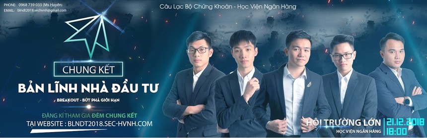 Đã tìm ra 5 thí sinh xuất sắc vào Chung kết cuộc thi Bản lĩnh Nhà đầu tư 2018