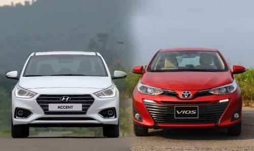 Accent và Vios, hai sản phẩm bán chạy nhất của mỗi thương hiệu.